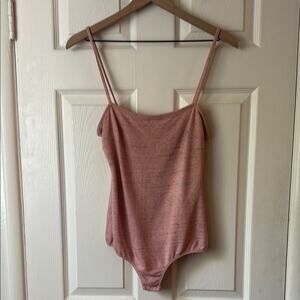 Free People Intimately Pink Heather Bodysuit size medium